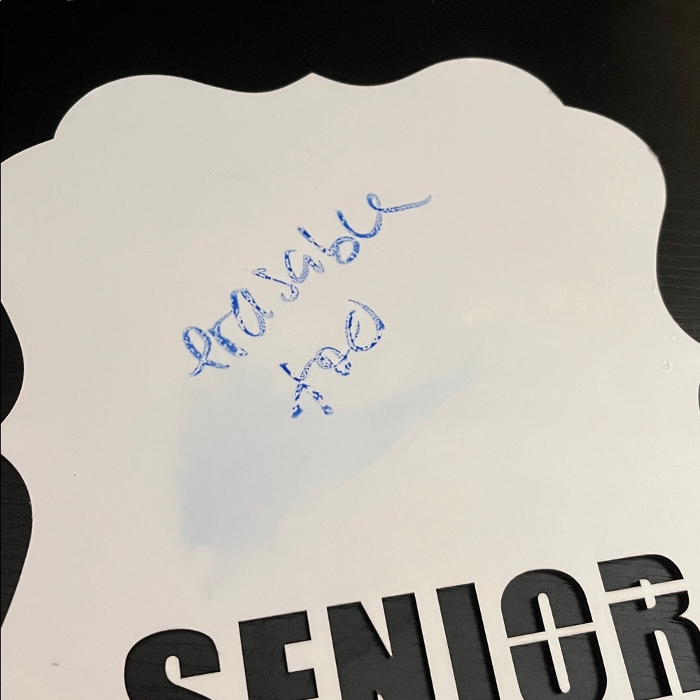 White 'SENIOR' Handheld Sign - Picture 3 of 3